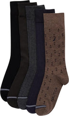 Nautica Mens Dress Socks - 5 Pack Breathable Comfort Stretch Crew-Length Work Socks for Men for Business Formal Wear (6-12.5)