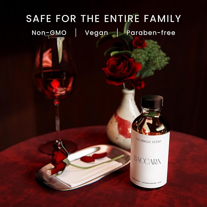 Baccara Diffuser Oil - Hotel & Home Luxury Scents Inspired by Baccarat Rouge - Diffuser Oil Scents for Home Designed for Use in All Diffusers - 16.9 fl oz, 500 mL