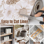 Drawer and Shelf Liner for Kitchen Cabinets,Non-Adhesive Cabinet Liner,Non Slip Waterproof Drawer Liner,Easy to Clean Strong Grip Kitchen Liner for Cupboard,Dresser,Shelves,(12In x 16.4FT)