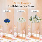 NUPTIO Flower Ball Arrangement Bouquet - 10 Pcs 9.5 inch Diameter Royal Blue Fake Flowers Roses Balls for Centerpieces Tables - Artificial Rose Arrangements for Wedding Centerpiece Table Decorations