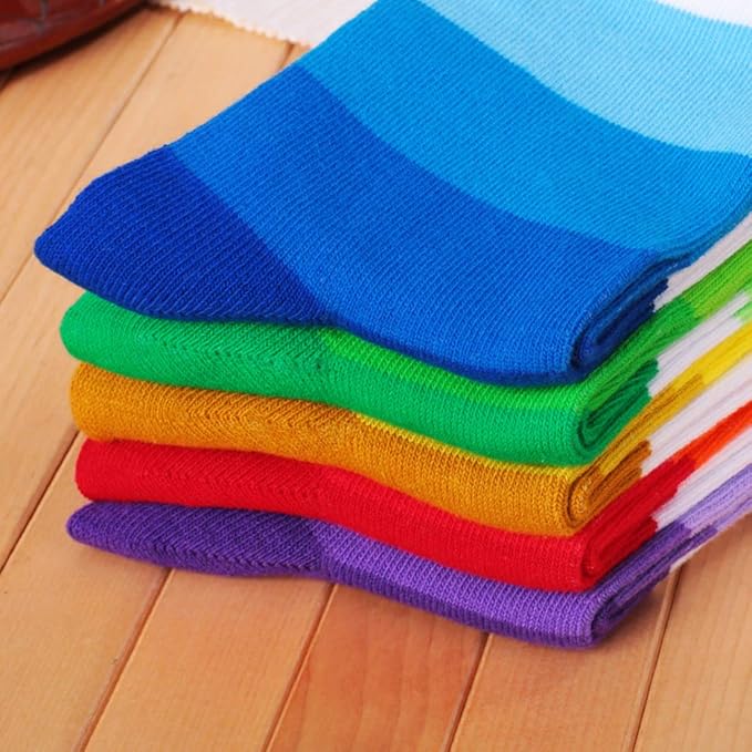 HHX YONLEE Dress Socks 5/6/10 Pairs Crew Argyle Colorful Cotton Novelty Casual Happy Fun