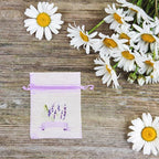 ABOOFAN 20pcs Lavender Sachet Bags Empty Mesh Storage Pouches for Dried Flowers Multi-use Organza Drawstring Bags for Home Fragrance and Party Favors