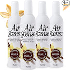 Air Scense Air Freshener Deodorizer Room Spray for Bathroom & Home, Essential Oils, Natural Vanilla - 7 fl oz (4-Pack)