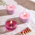 Scented Tea Lights Candles, Lavender Twilight, 48 Pack – Purple Scented Tealight Candles – 100% Palm Wax, 6 Hour Burn Aromatherapy Tea Light Votive Candle for Relaxation, Spa, Yoga, Home Decor