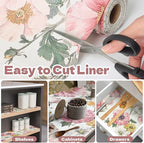 Shelf Liner for Kitchen Cabinets Non-Adhesive,Cabinet Liner for Shelves Non Slip Drawer Liner,Waterproof Kitchen Drawer Liners,Cupboard Liners for Cabinets Easy to Clean (12In x 10FT)