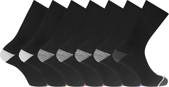 DOCKERS Men's Performance Socks - 3-Pairs and 6-Pairs Athletic and Dress Crew Socks for Men