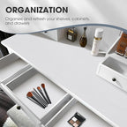 Shelf and Drawer Liner, Kitchen Cabinet Liners Non-Adhesive Non-Slip Waterproof Washable Mats, Protect Dresser Shelves, White, 12 in X 10 FT