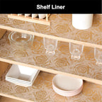 Cooyes Shelf Liner – Premium Non-Adhesive Cabinet & Drawer Liner for Kitchen – Waterproof Shelf Paper with Modern Pattern – Durable EVA Cabinet Mat – Easy to Cut
