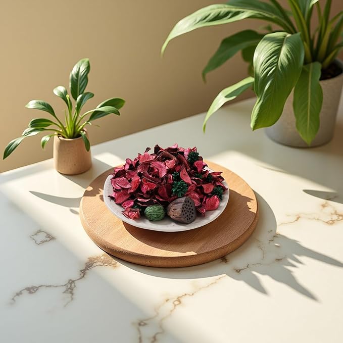 Spring Potpourri Bags, Potpourri Bowl Vase Filler, Rose Scented Dried Flowers, Home Decor Fragrance Sachet Petal, Fragrance for Bathroom Living Room Office Decorative (Rose Red)