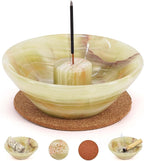 Radicaln Marble Incense Holder 5.5" Inches Green Handmade Palo Santo Stick for Home Décor, Modern Incense Holder for Sticks, Citronella incenses Stick for Room & Office Aromatherapy