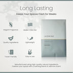 Expressive Scented Sachet Pouches – Perfect Jasmine Air Freshener & Closet Deodorizer for Drawers, Closets, Cars and Bathrooms – Long-Lasting Fresh Scent Sachets (6- Pack)