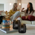 Scented Candle Set 12 Pack,Black, Candle for Home Scented, Odor Eliminating, Stress Relief, Long Lasting Soy Wax Gift Set