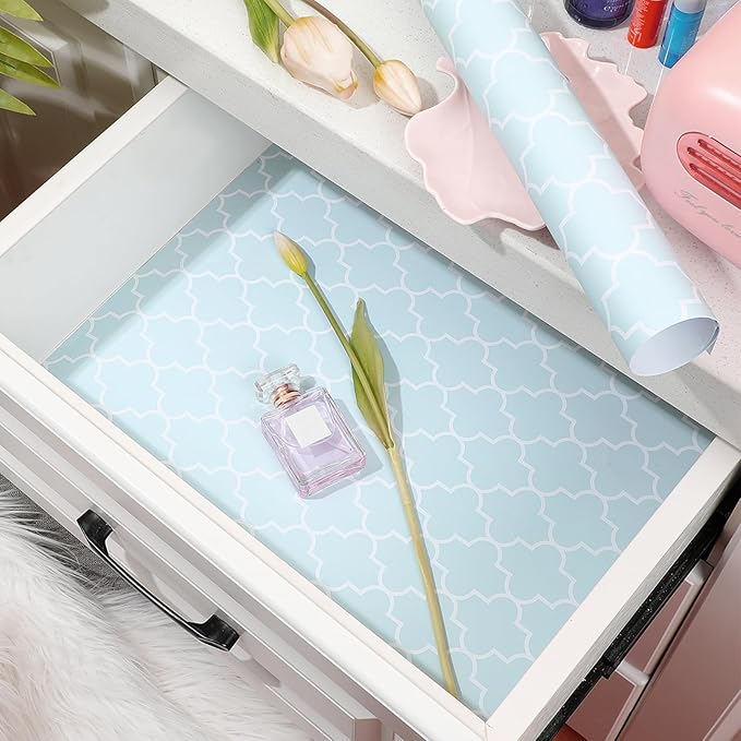10 Sheets Drawer Liners for Dresser Scented Drawer Liners Non Adhesive Scented Paper for Fragrant Home Shelf Closet(Lavender,Simple Pattern)