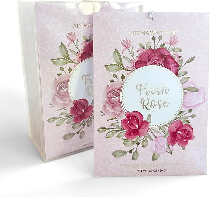 Fresh Rose Large Scented Sachets - 8 Pack, Long-Lasting Home Fragrance Sachet Bags, Extra Large Fresh-Scented Packets, Sachets for Drawer and Closet