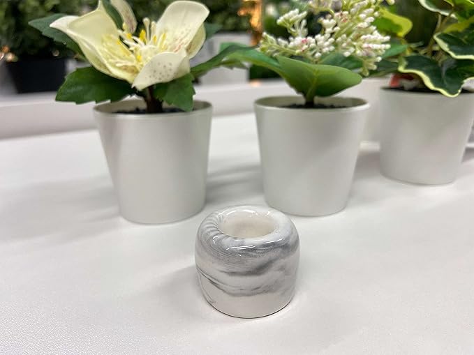 TOBOHU Gray Marble Ceramic Palo Santo Stick Holder, Palo Santo Burner Bowl