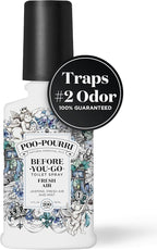 Poo-Pourri Before-You-Go Toilet Spray, Fresh Air, 4 Fl Oz, Up to 200 Uses, Bathroom Odor Deodorizer , Plant-Based with Essential Oils, for Home or Work, Jasmine, Fresh Air and Mint Scent