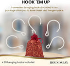 All-Natural Cedar and Lavender Sachet (20 Pack) with Hanger Hooks Included: 10 Lavender Sachets for Drawers and Closets, 10 Cedar Sachets Best Moth Repellent for Clothes