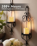 Homemory 12Pack Flickering Flameless Votive Candles, 200+Hour Electric Fake Candles, Battery Operated LED Tealight for Wedding, Outdoor, Table, Festival (Warm White,Battery Included)