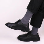 SERISIMPLE Men's Dress Socks - Bamboo Viscose Thin Ribbed Knit, Silky & Soft, Lightweight Business Crew Socks 5 Pairs