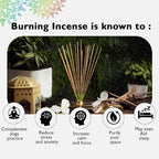 Luxe Incense Sticks Set – 175 Hand-Rolled Natural Incense with Holder | 7 Fragrances: Lavender, Sandalwood, Jasmine, Rose, Vanilla, Patchouli, Indian Temple | Aromatherapy, Meditation, Yoga, Gift