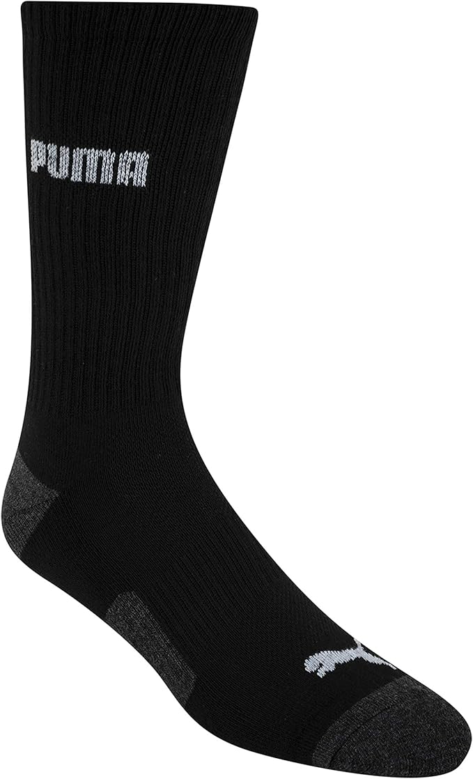PUMA mens 6 Pack Crew Socks