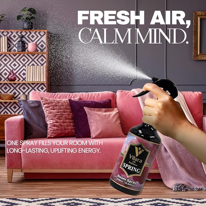 Room Spray Freshener - Long-Lasting Luxury Scents - Room and Linen Spray for Bedding, Sheets, Fabric, Furniture for Aromatherapy - 10.14 fl oz (Multipack 3:Mango,Jasmine,Spring)