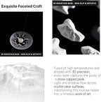 Glass Incense Burner Holder with 3D Base Design - 4.5" Frosted Hammered Texture Ash Catcher Tray, The Minimalist Design Burner for Stick Incense, Meditation Home Desk Accessory