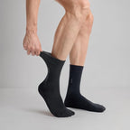 VRD Men’s Dress Socks, Bamboo 5-Pack Mens Socks, Mid Calf Length, Crew Socks Gift for Men Shoe Size 8-13