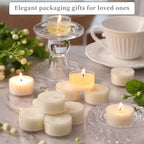 Blossom Jasmine Scented Tea Lights Candles 12 Pack, 4-5 Hours Natural Palm Tea Candles Bulk for Home Scented, Small Tealight Votives for Home Aromatherapy, Baby Shower Favors