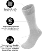 Feraricci Solid Color Casual Dress Socks for Men - Colorful & Comfortable Crew Socks