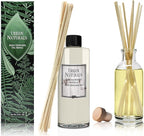 Urban Naturals Reed Diffuser Oil Refill Sandalwood Vanilla with Tahitian Vanilla, Bourbon Notes 8 oz + Free Reed Sticks, Made in The USA