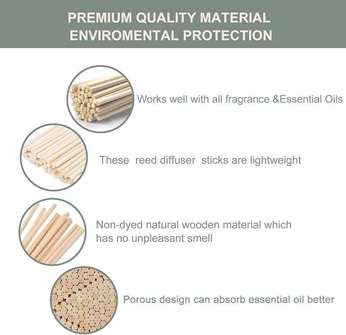 HOSSIAN 10 x Random Coloured Ball Vines Aroma Diffuser Aromatherapy Home Decor Rattan Reed Sticks + 90 Reed Diffuser Sticks, Diffuser Refills, Spa, Aromatherapy