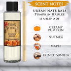 Urban Naturals Pumpkin Brulee Reed Diffuser Refill Oil | Autumn & Winter Home Scent | Creamy Pumpkin Pie, Nutmeg, Maple & French Vanilla | Made in The USA