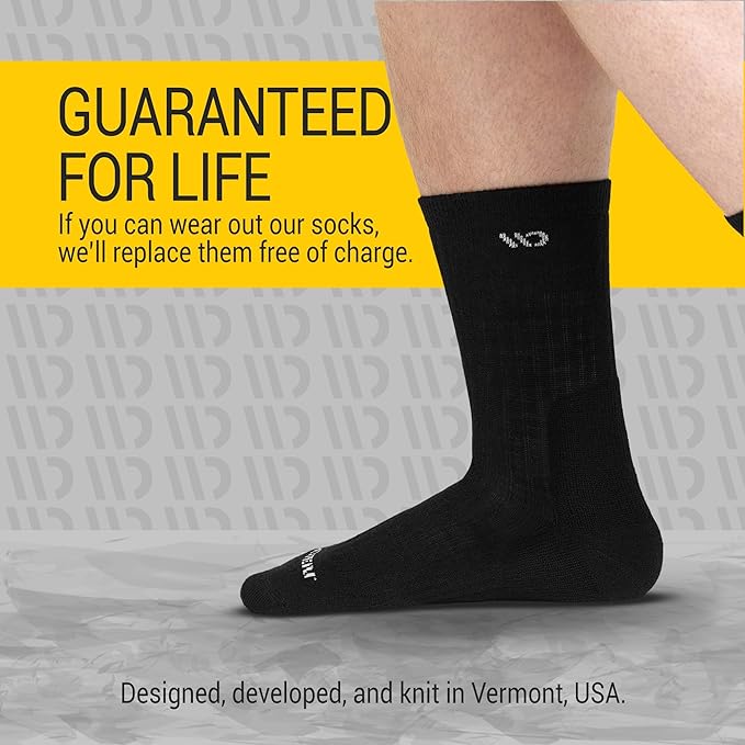 Wide Open Micro Crew Men's Merino Wool Socks - Everyday Wide Socks for Wide Feet