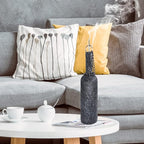 Sermo Glass Smoking Bottle Incense Holder Burner (Dragon - Silver) 3D Embossed Pattern