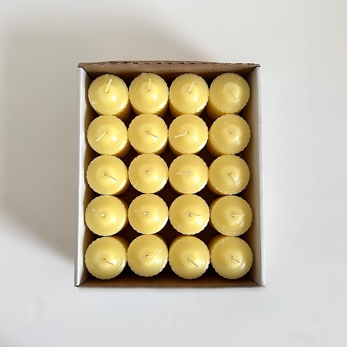 Scented Votive Candles - 15 Hour Burn Time - Ideal for Outdoor Events, Weddings, Birthday and Parties - Made in The USA, Box of 20 Scentinella