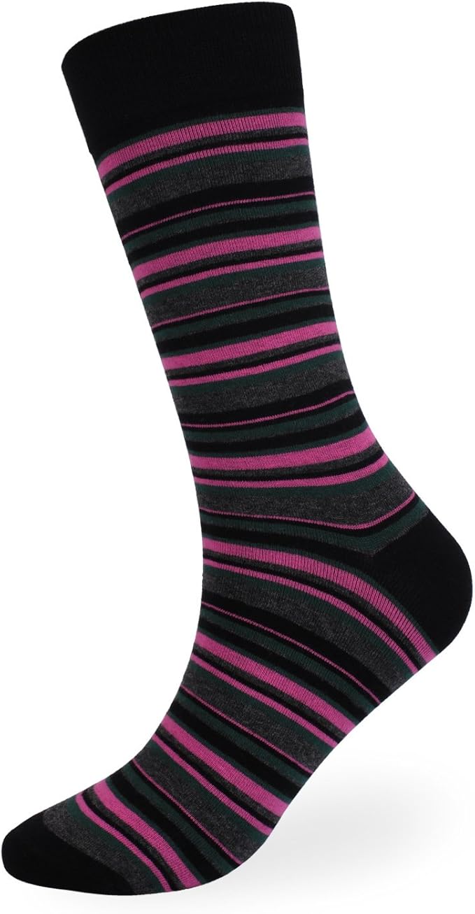 DRASEX Men's Dress Socks Funky Colorful Pattern Cotton Novelty Casual Crew Socks