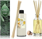 Urban Naturals Reed Diffuser Oil Refill Citrus Bliss with Mandarin, Grapefruit, Lemon Water, Clementine, Green Notes 8 oz + Free Reed Sticks, Made in The USA
