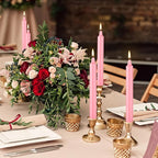 Set of 40 Pink Candles – Premium Mini Taper Candles for Valentine's Day,Wedding,Rituals, Prayer, Birthdays, Meditation, Altar -0.5X4 Inch Tall, Unscented (Pink)