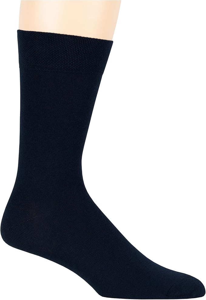 7BigStars Mens Dress Socks – 6 Pairs Crew, Soft Stay Up, Cotton Comfort for Business, Office, Big and Tall, Breathable