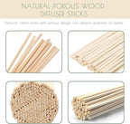 HOSSIAN 9 Inch Reed Diffuser Sticks, 20pcs Natural Rattan Sticks Oil Diffuser Sticks Diffuser Sticks Refill