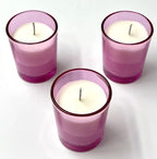 Mister Candle - Pink Color Filled Glass Votive Candles Jar, Perfect Home Decoration, Wedding Favors Hand Poured in USA (Set of 12) (Citronella)