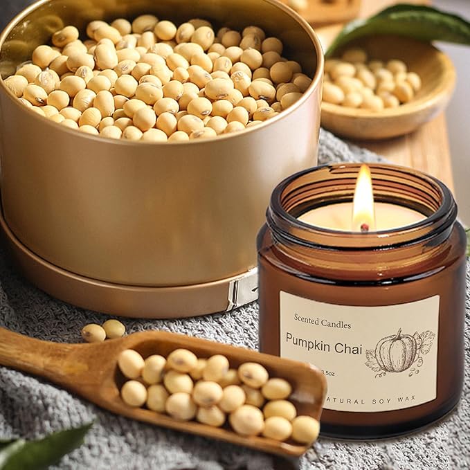 6 Pack Fall Candles Set,Scented Candles for Home, Aromatherapy Gifts for Women Men, Fall Winter Holiday Natural Soy Candles Set for Birthday, Mother's Valentines Day Gifts for Her