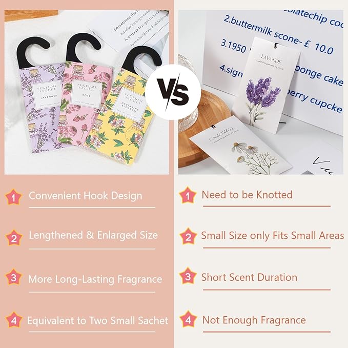 Large 12 Packs Fresh Linen Hanging Closet Deodorizer Air Freshener Long Lasting Scented Sachets Smell Goods for House