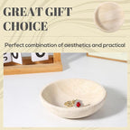 Koville Natural Marble Incense Holder, Incense Holder for Sticks with 9 Holes, Handmade Incense Burner Ash Catcher for Meditation Yoga SPA, Balsam Fir/Palo Santo/Sage/Cone (Travertine)