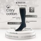 7BigStars Men Diabetic Seamless Dress Business Cotton Mid Calf Socks - 5 Pack Big Tall - Solid Casual - Sock Size 13-15 Shoe Size 12-15 XL Black