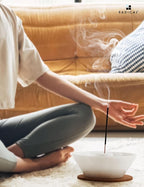 Radicaln Marble Incense Holder 5.5" Inches White Handmade Aesthetic Room Decor & Apartment Essential, Aromatherapy Holder for Incense Sticks, palo Santo Stick for Incense Burner