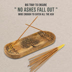 Incense Holder for Sticks Hand Carved - Tree of Life - Incense Burner/Ash Catcher- Handmade Wooden Insence Tray – Modern Gift Home/Room/Kitchen Décor 11x4x1.5 Inch