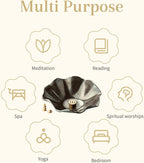 6 Inch Incense Holder with 3 Copper Incense Sockets Lotus Incense Holder for Sticks Modern Insence-Stick Holder for Meditation, Yoga, SPA, Home Decor, Black