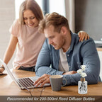 VFULIE 100PCS Reed Diffuser Sticks, 10 Inch Natural Rattan Wood Sticks Essential Oil Aroma Diffuser Sticks Refill Replacement for Aroma Fragrance (Spiral Black and White)